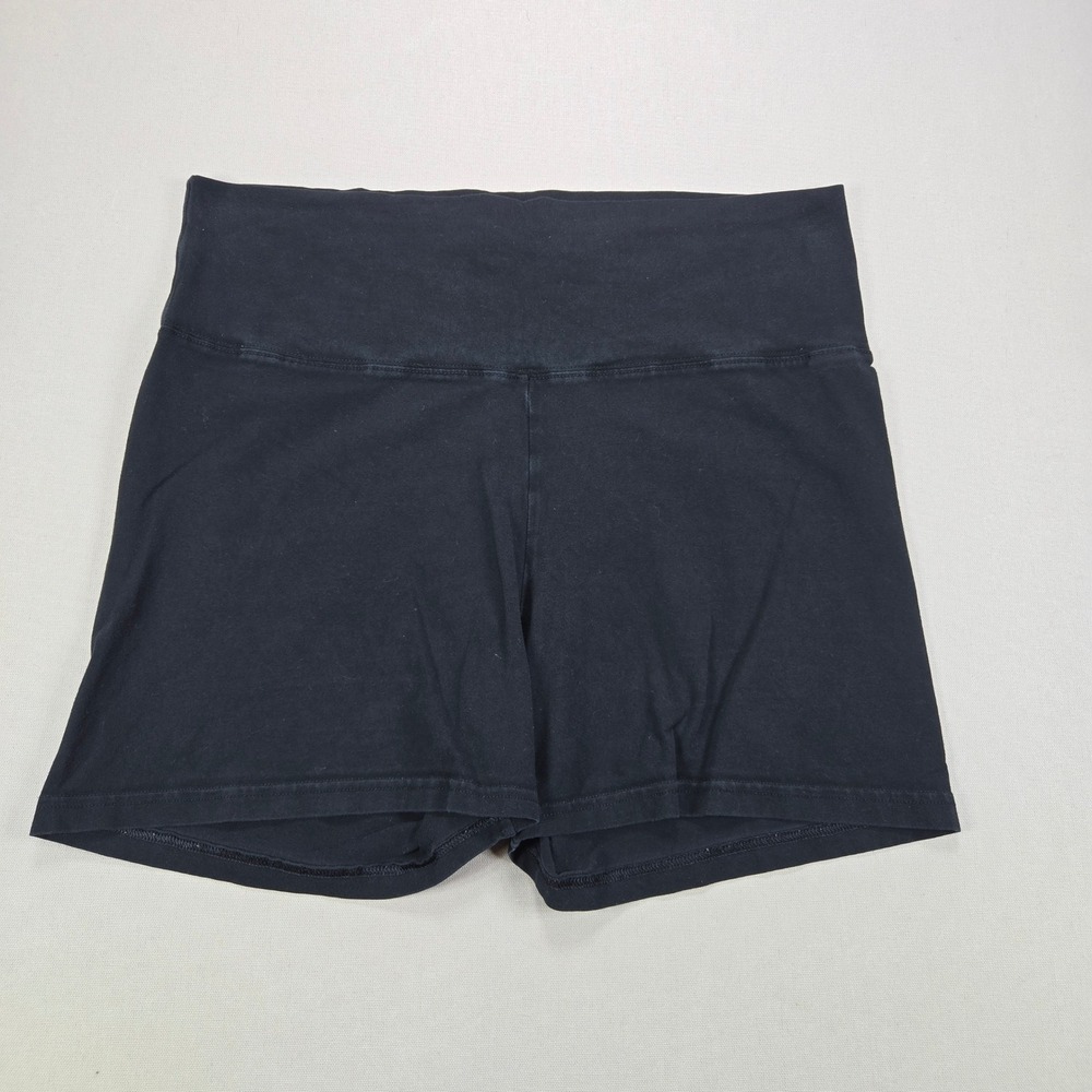 Tna‎ Shorts Athletic High Waisted Bike Solid Black Women Plus 1X
